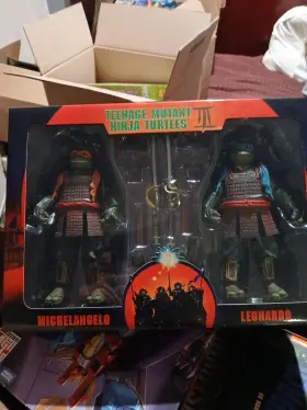 Neca 634482543849 Teenage Mutant Ninja Turtles Iii 3 Movie Michelangelo Leonardo 2 Pack Set