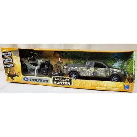 New-ray 093577764567 Polaris Wildlife Hunter Green Camo Truck Trailer Utv Figure Play Set