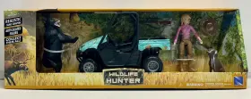 Ss-76476 New-ray Wildlife Hunter Girls Turquoise Camo Atv Hunting Dog Rifle And Bear