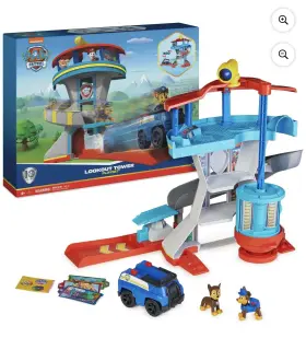 Nickelodeon 744759231208 Paw Patrol Lookout Tower Playset With 2 Chase Action Figures And Police Cruiser