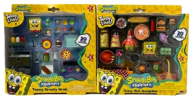 Nickelodeon 840419766865 Teeny Tinies Spongebob Squarpants Club And Krusty Krab Food Playset Set Of 2