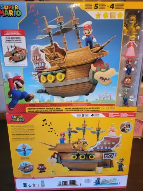 Nintendo 192995413733 Super Mario Action Deluxe Bowsers Airship Playset W Figures And Toys