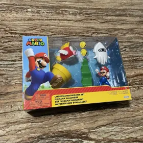 40016 Nintendo Jakks Pacific Super Mario Playset Underwater Diorama Set 3 Figures And Accessories