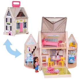 No 706943208519 Portable Cottage Dollhouse With Doll Included Storage 30 Accessories