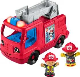 Hxc12 No Fire Truck Musical Toddler Toy With Lights Sounds And 2 Figures