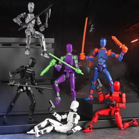 688-101 Nobrand 3d Printed Robot Set 6pcs Articulated Toys For 5-8
