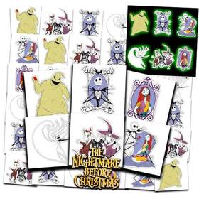 Officially Licensed Components 678634011640 Nightmare Before Christmas Tattoos Party Favors Bundle 72 Perforated