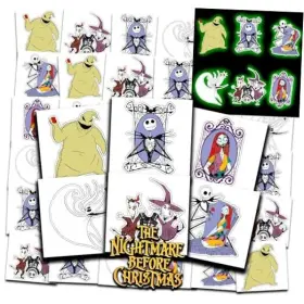 Officially Licensed Components 678634011640 Nightmare Before Christmas Tattoos Party Favors Bundle 72 Perforated