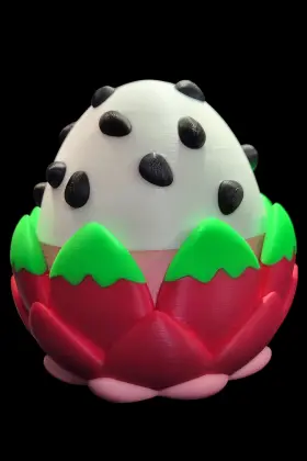 Opossum Works Cc-set-dfdrgn-125% 3d Printed Xl 125% Dragon Fruit And Egg Fidget Sensory Toy Kids Flexi Gift Decor