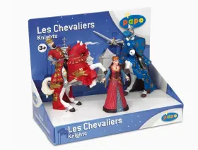 80600 Papo Queen - King Richards And Prince Philip Action Figures Knight Display Box New