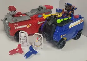 6063638 Paw Patrol Rise And Rescue Transforming Vehicles Chase Marshall - Complete
