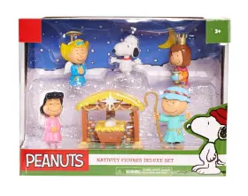 B00uayc5tk Peanuts Christmas Nativity Deluxe Figure Set - Charlie Brown Snoopy Lucy