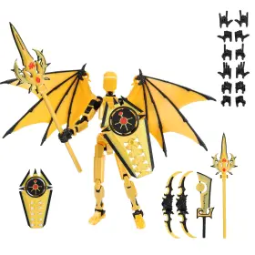 B0dhrwtk6m Pekuality T13 Figure And Titan 13 Toys Yellow 3d Printed Action Figures Assembly C