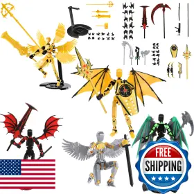 B0f32m3d7z Pekuality T13 Figure Set And Titan 13 Toys 5 Pack 3d Printed Action Figures Completed Assem