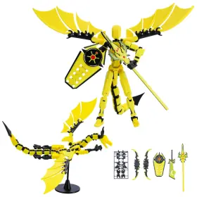 B0g3kn7z2v Pekuality T13 And Titan 13 2-pack 3d Printed Action Figure Set - Dragon Man Gold Toys
