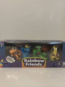 Phatmojo P2241 Rainbow Friends Series 2 Neon Finishes Playset With 4 Figures