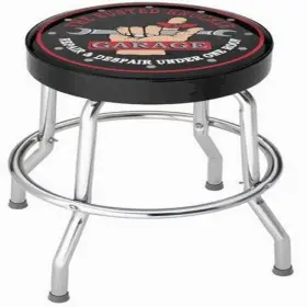 B0009ir0h4 Plasticolor Busted Knuckle Garage Bkg-86 Stool Black With Colored Logo