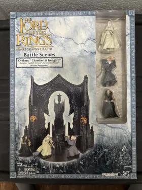 48302 Play Along Lotr Aome Battle Scenes Orthanc Chamber Of Isengard With 3 Figures Mib 2003