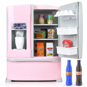 Play B0f8hx9fg9 Refrigerator Toy Fridge Ice Dispenser Kids Pretend Kitchen Accessories