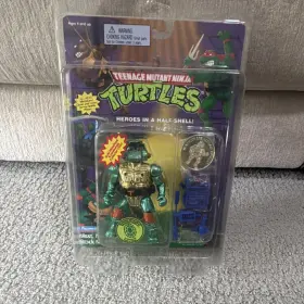 5206 Playmates Tmnt Warrior Metalhead Action Figure Boxed With Collector Coin