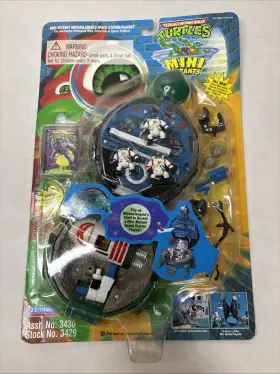 Playmates Toys 043377034292 Tmnt Mini-mutant Michaelangelo Space Station Playset - Nib Rare