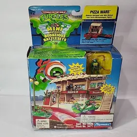 Playmates Toys 043377034711 1994 Tmnt Mini Mutants Bodacious Battlesets Mib Pizza Wars Set Complete