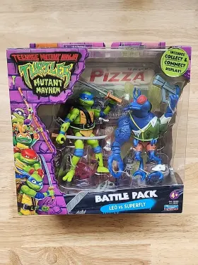 Playmates Toys 043377833314 Teenage Mutant Ninja Turtles Tmnt Mayhem Battle Pack - Leo Vs Superfly