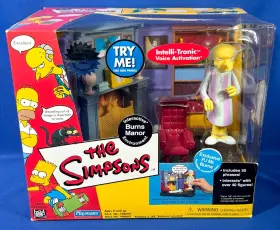 140665 Playmates Toys Burns Manor Playset Simpsons Wos Interactive Pj Mr. Figure Pajamas
