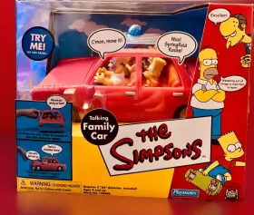 140686 Playmates Toys New - Talking Family Car Playset Simpsons Wos 2001