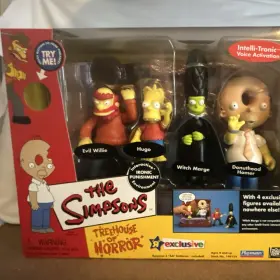 190154 Playmates Toys Simpsons Treehouse Of Horror Playset Evil Willie Hugo Witch Marg