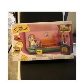 19902 Playmates Toys The Simpsons Living Room Playset With Homer Simpson Figure Boxed