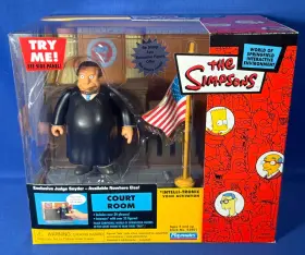 43801 Playmates Toys New Court Room Playset - Simpsons Wos Interactive Judge Snyder Exclusive Figure