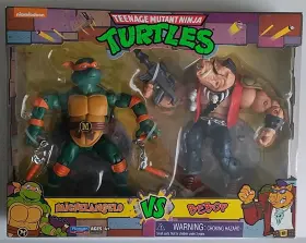 81777 Playmates Toys Tmnt Michelangelo Vs Bebop 2-pack Action Figure Set Ages 4