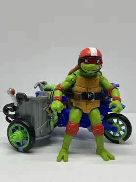 83201 Playmates Toys Tmnt Mutant Mayhem Battle Cycle Sidecar Playset With Raphael Figure