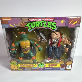 Atm1193 Playmates Toys Teenage Mutant Ninja Turtles Michelangelo Vs Bebop Boxed Playset