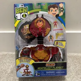Ben41000-77720 Playmates Toys Ben 10 Micro Heatblast Playset 2 Figures Omnitrix Red