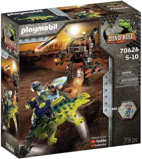 70626 Playmobil Dino Rise Saichania Invasion Robots Playset With Removable Armor 69 Pcs