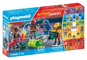 71468 Playmobil My Figures Fire Rescue With Personalised And Detachabl