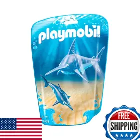 B01lzqnos8 Playmobil Swordfish With Baby Building Set