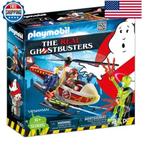 B076799tl5 Playmobil Venkman Helicopter Building Set