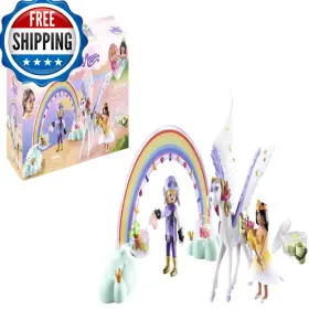 B0bt8b4jm8 Playmobil Pegasus Rainbow In The Clouds 71361
