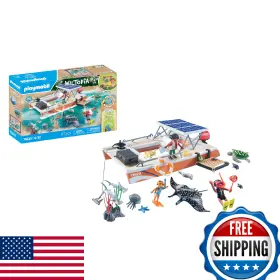 B0crhz8wt5 Playmobil Wiltopia Coral Reef Examination Boat And Figures Ages 4