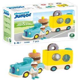 Playmobil B0cs89ptyw Junior Donut Truck Stacking And Sorting Feature 71702