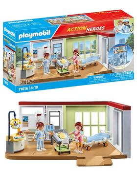 Playmobil B0d1xyx246 Maternity Ward Set With 2 Adult Baby Figures Bed Cart And Accessories