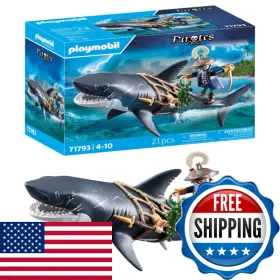 B0dlgmvr4c Playmobil Giant Shark Pirate 71793