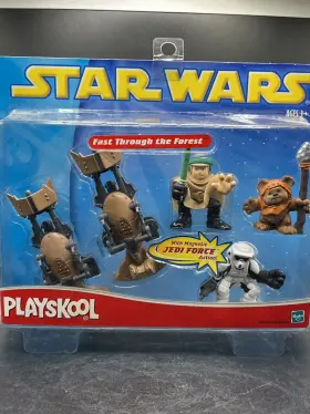 Playskool 076930026441 Vintage Star Wars Jedi Force Fast Through The Forest Figure Set 2001