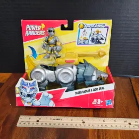Playskool 630509787302 Heroes Power Rangers Silver Ranger And Wolf Zord Figure Vehicle Set New