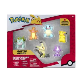B09ymjh8bz Pok Mon Battle Figure 6-pack Pikachu Squirtle Charmander Bulbasaur Mimikyu