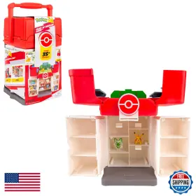 B0dm2pkmvy Pok Mon Jazwares Pokmon Play N Display Case - Multi-level Storage Unit Rooftop