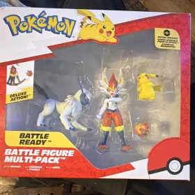 P97971 Pok Mon Pikachu Cinderace Absol Pyrobut Deluxe Action Figure Playset